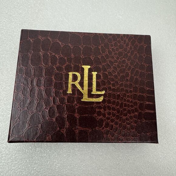 Lauren Ralph Lauren Brown Burnished Leather Passcase Wallet - Picture 2 of 8